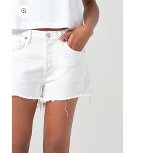 Agolde White Parker Jean Shorts